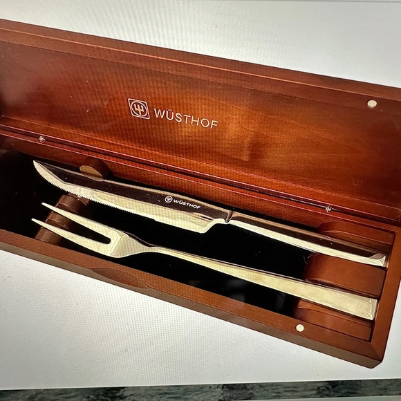 Wusthof Kitchen Wusthof 2 Piece Stainless Steel Carving Set In